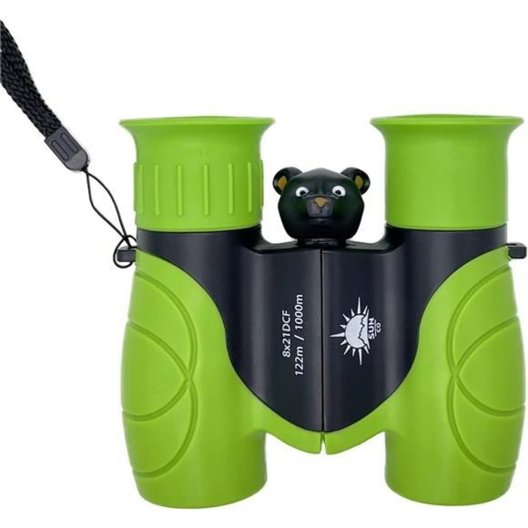 Kid's Binoculars with Fun Bear Head Focusing Knob | 8X Magnification Binoculars - Picture 2 of 4